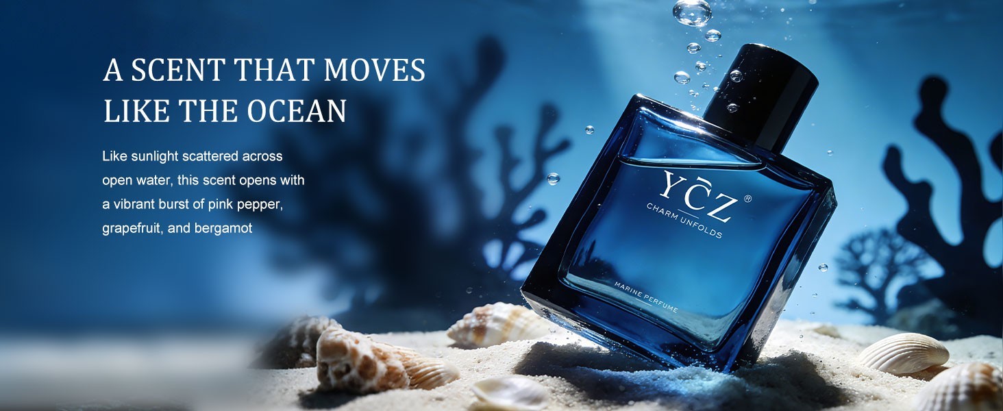 Ycz Charm Unfolds Marine Perfume for Men 1.7 oz. Long Lasting Fragrance Gift Dad