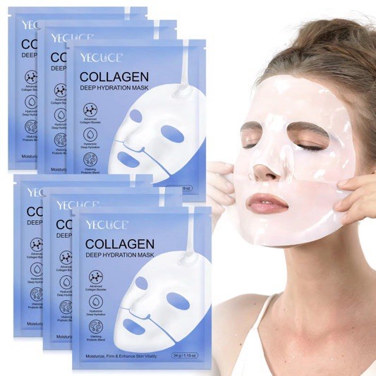 Collagen Deep Hydration Mask Sheet w/ Hyaluronic Acid 6pcs 34g