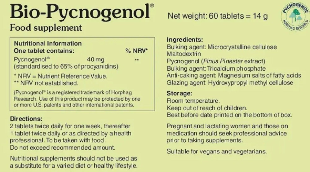 Pharma Nord Bio-Pycnogenol 40mg Tablets (60) BBE 11/2030