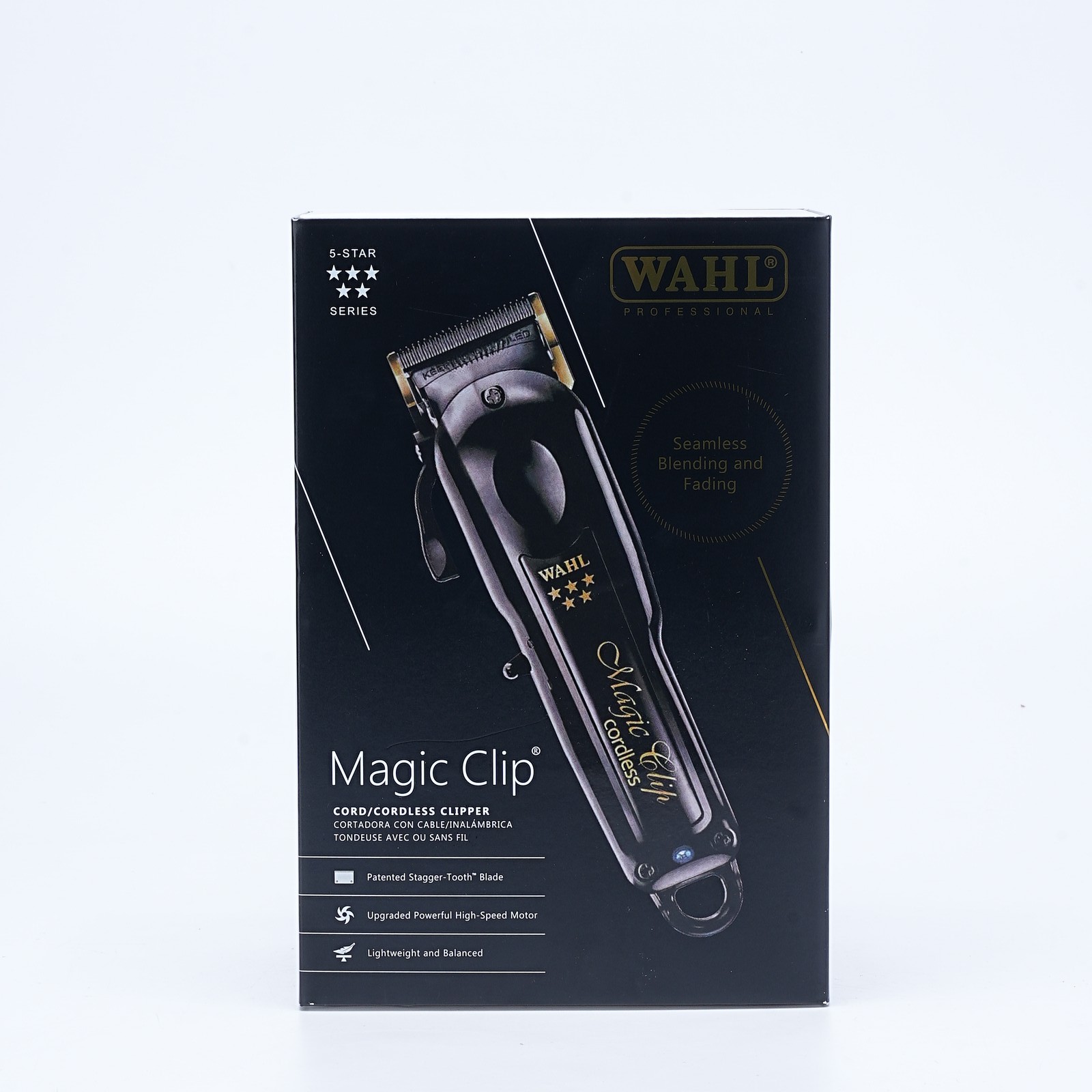 New Wahl 8148 Professional 5-Star Cordless Magic Clip BLACK