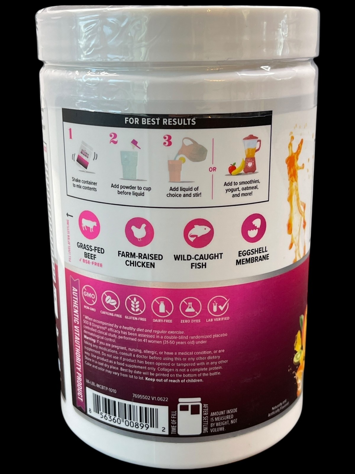 2x Vitauthority Multi Collagen Burn Cellulite Metabolism Peptides Tropical Punch