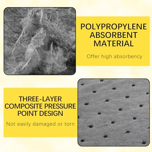 150 Pack Oil Absorbent Pads, Polypropylene oil Spill Mat 9.8 x 13 Inch Water