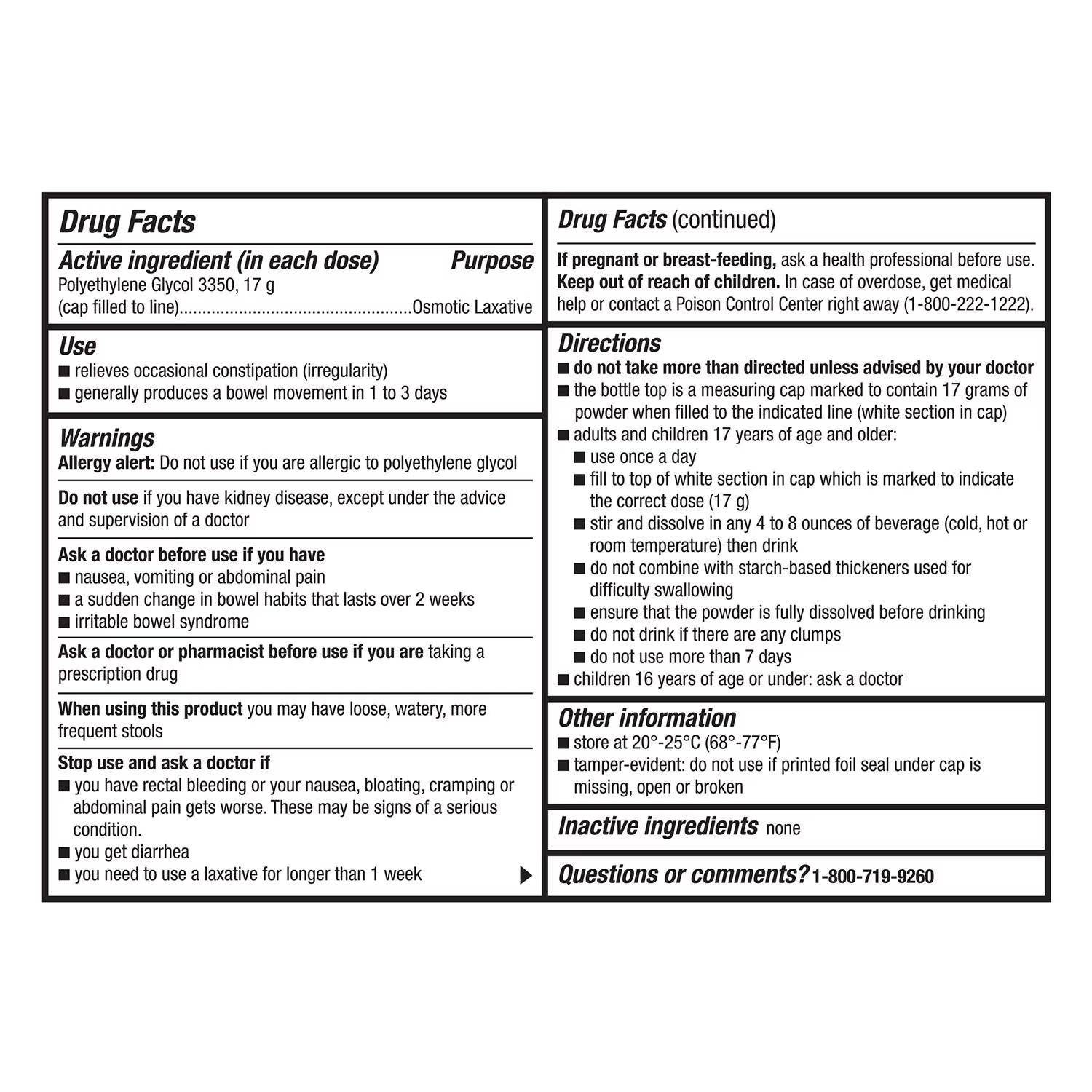 Member’s Mark ClearLAX Polyethylene Glycol 3350 Powder, 17.9 oz., 3 pk