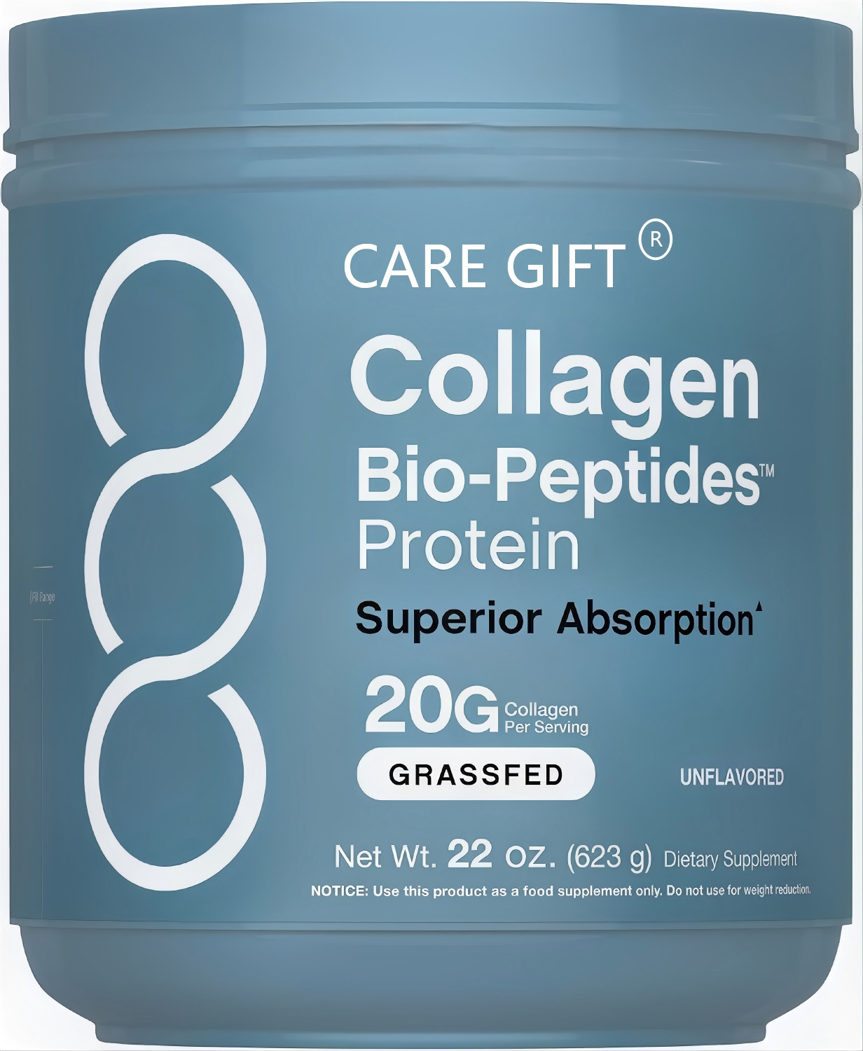 Grass-Fed Collagen Peptides Powder | Hair, Skin & Nails Supplement | 22oz