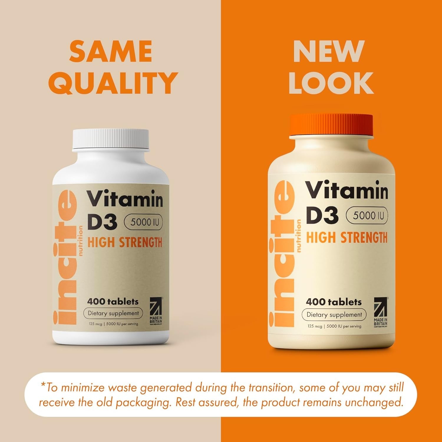 Vitamin D3 5000Iu VIT D3- 400 Easy Swallow Micro Tablets, High Strength US Stock