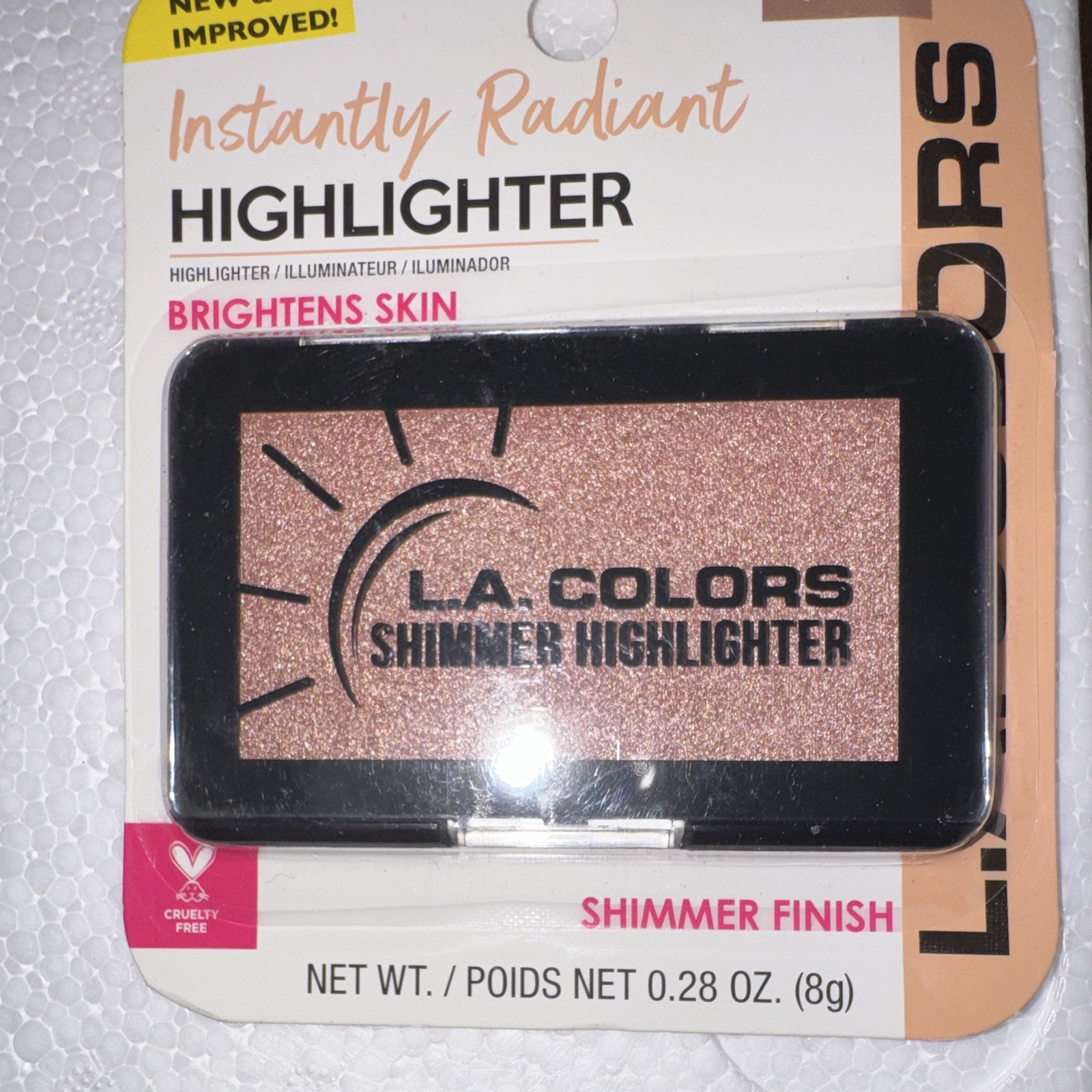 L.A. COLORS Cruelty-Free Full Size Lot: Pressed Powder + Highlighter + Top Coat