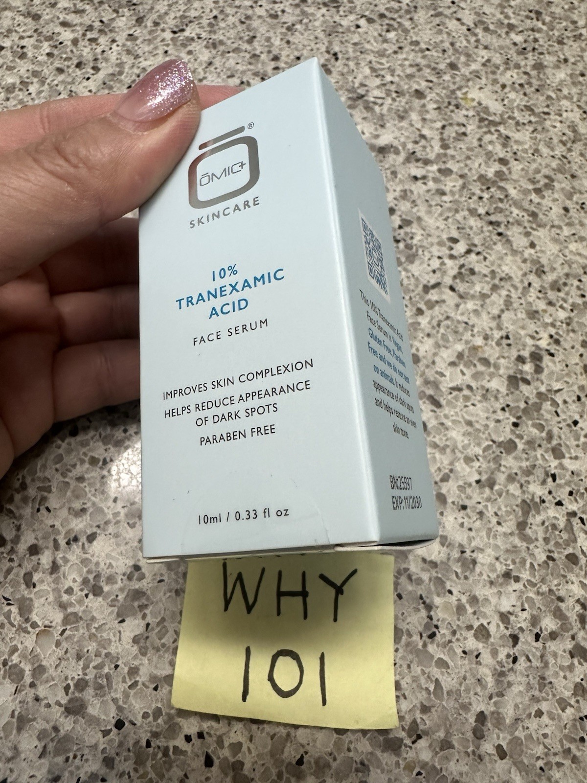 Omic Skincare 10% Tranexamic Acid Face Serum .33oz/10mL EXP 11/2030 TRAVEL SZ