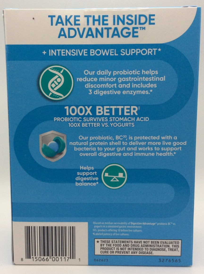 Digestive Advantage Daily Probiotics + Intensive Bowel Support 🎈09/2026🎈