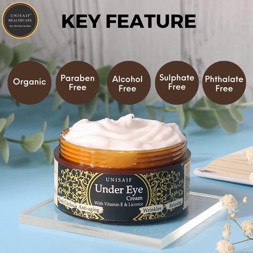 Unisaif Eye Repair Cream Under Eye Cream for Dark Circles and Puffiness 1.76 oz