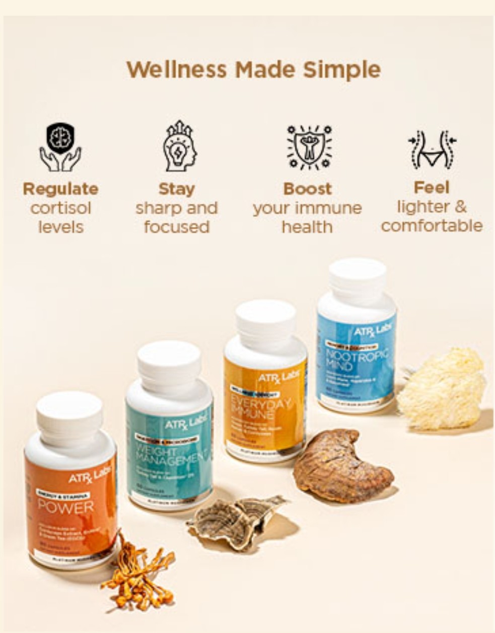 ATRX Labs Wellness Support EVERYDAY IMMUNE 60 Capsules ( 30 Serv ) BEST BY 8/26