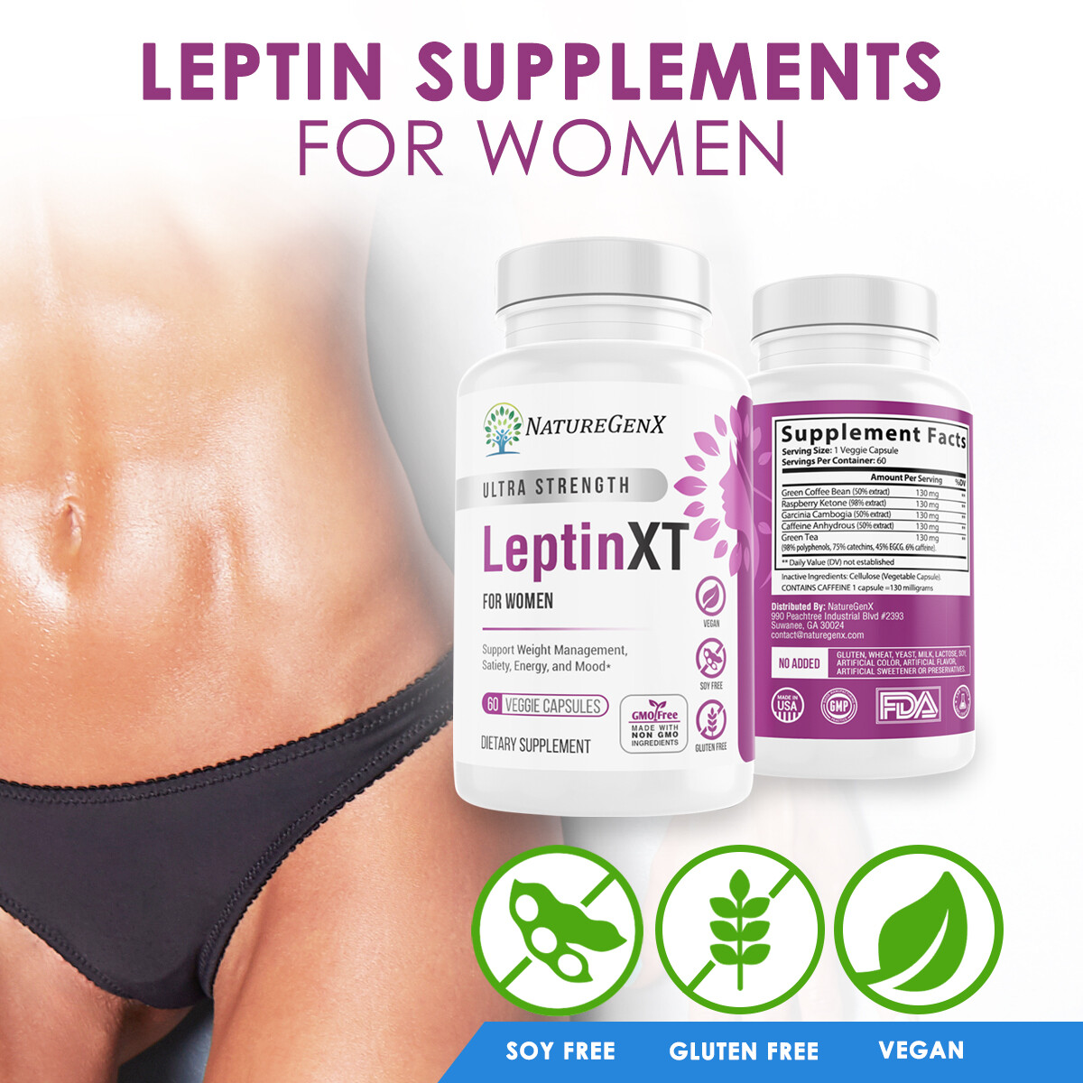 LEPTIN XT – Diet Pills that Work, Leptin Supplements for Weight Loss for Women