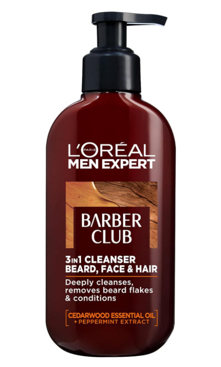 2x Loreal Men Expert Barber Club Beard Face & Hair Wash 200ml