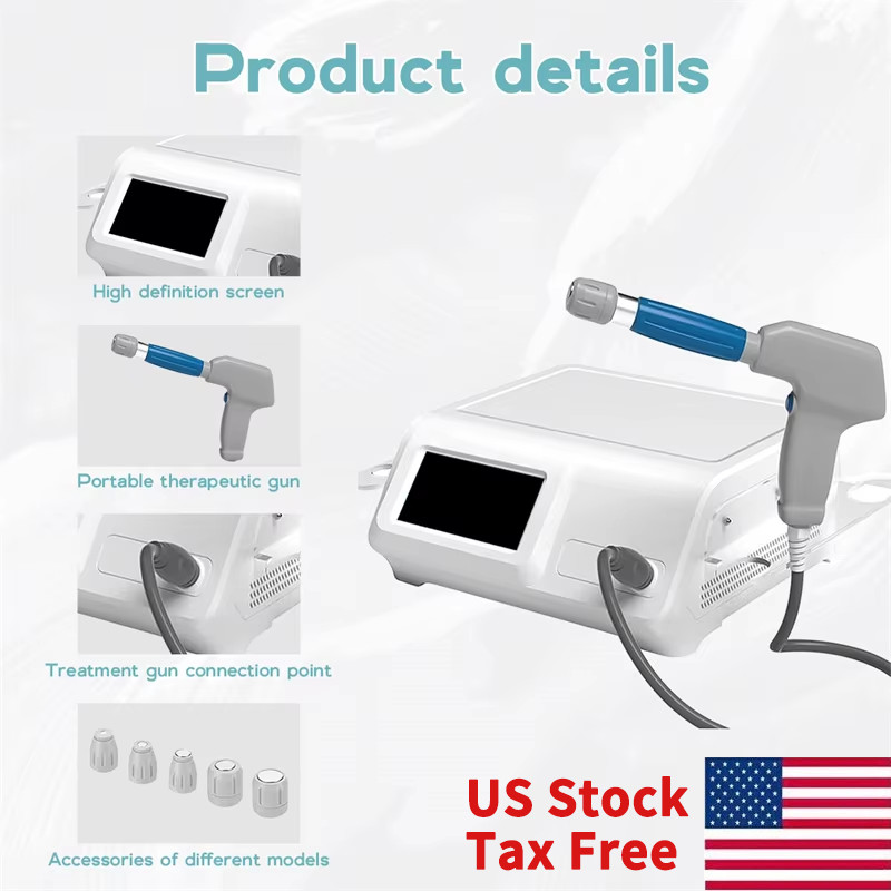 Portable Pneumatic Radial Shockwave Therapy Machine Pain Relief Body Massager
