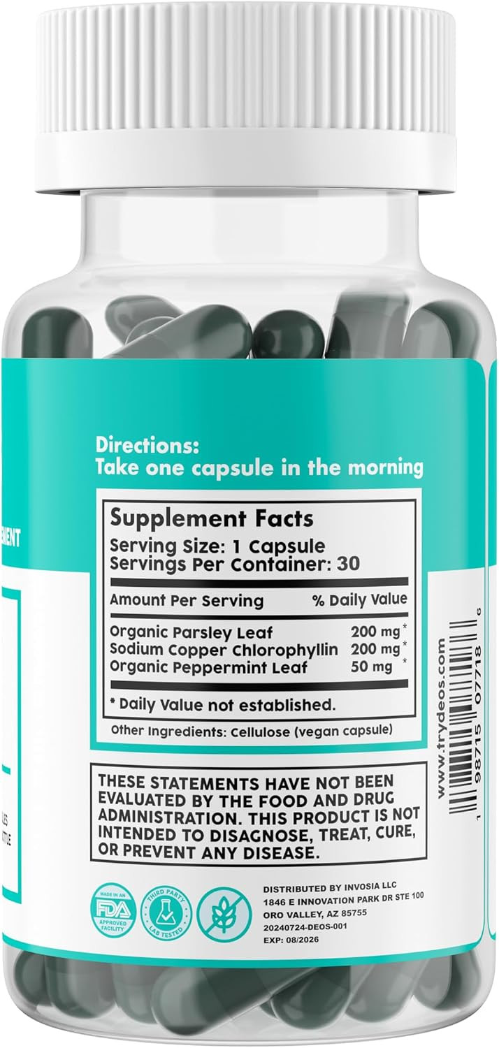 Internal Deodorant Capsules: Body Odor Control & Gut Detox (30 Pcs) | Free Shipp
