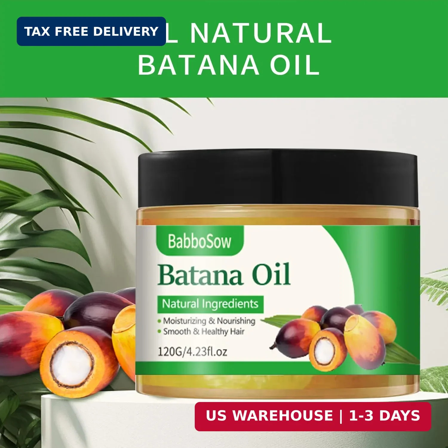 Batana Oil for Hair Growth,100% Natural Pure and Raw Unrefined Batana Oil,Unrefi