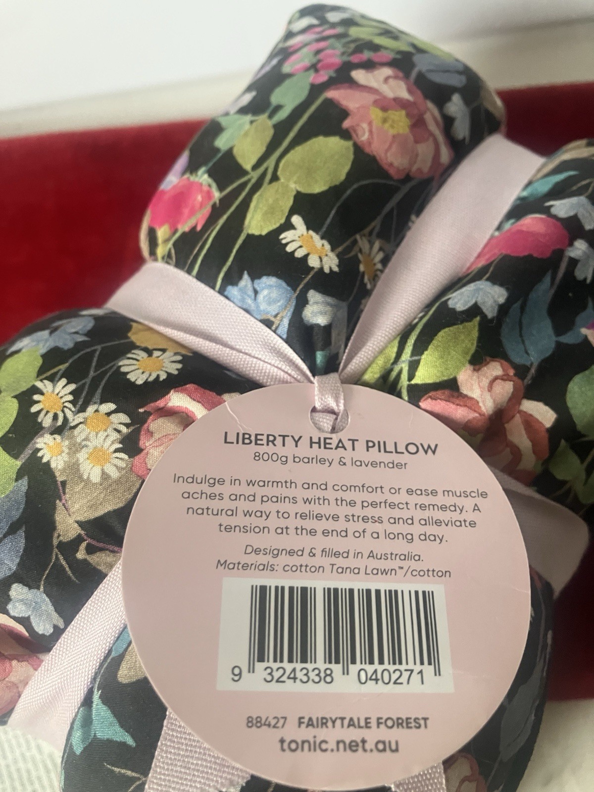Tonic Australia Liberty Of London Fabric Floral Heat Pillow NEW 800g