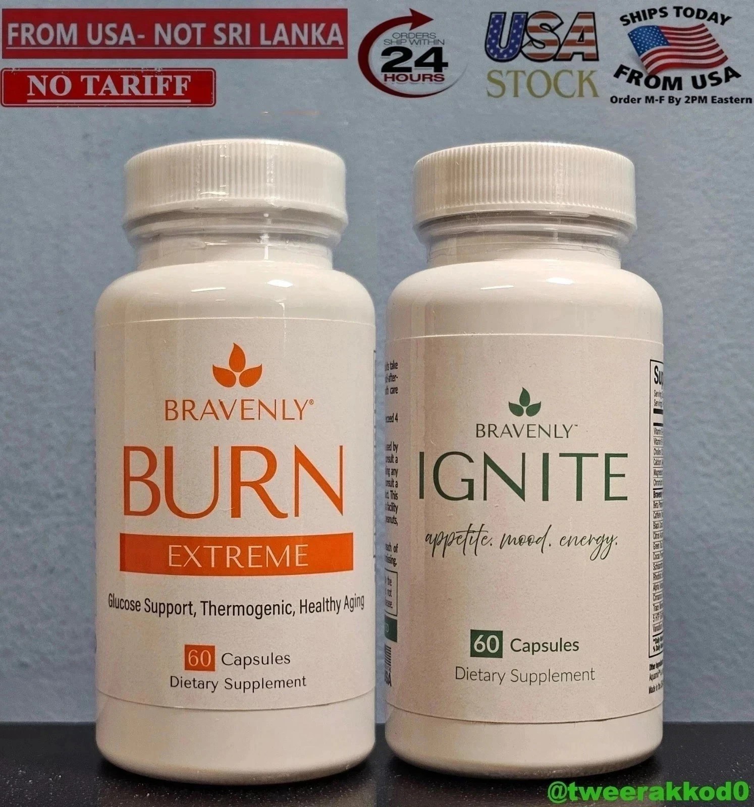 NEW & SEALED Bravenly Global BURN EXTREME+ IGNITE 120 Capsules ❗️US Seller❗️