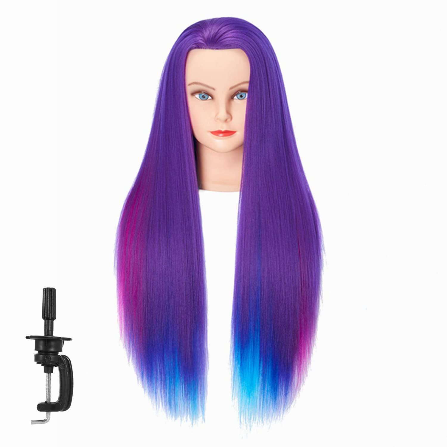 Mannequin Head 26″-28″ Super Long Synthetic Fiber Hair Manikin Head