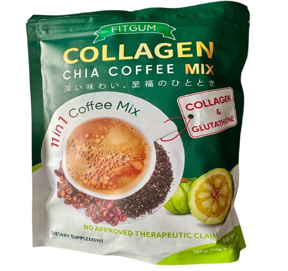 FITGUM Collagen Coffee & Acai Drink Bundle Chia Coffee 11-In-1 FITGUM Acai Berry