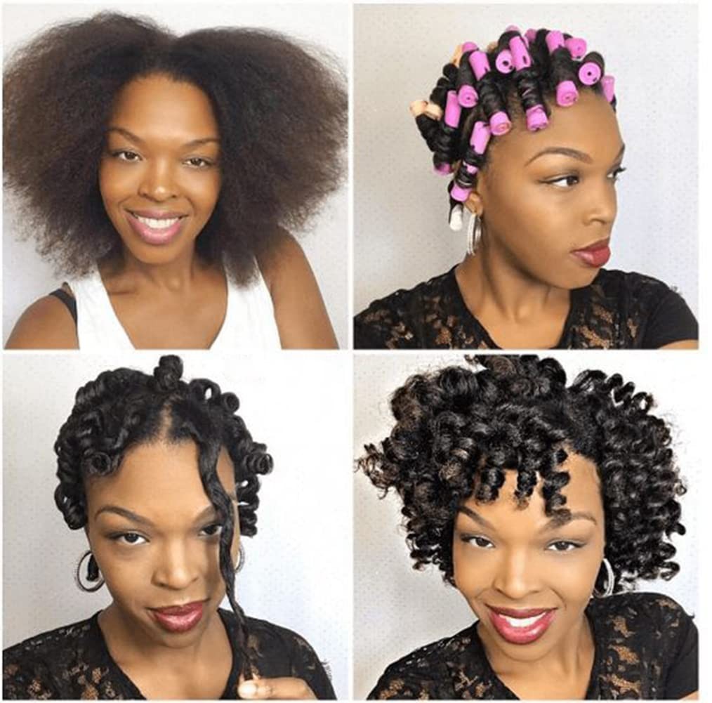 20pcs Women’s Perm Rods Set for Natural Hair: 2 1 Count (Pack of 20), Purple
