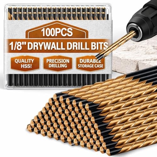 Pcs Drywall Rotor Tips 1/8″ Drywall Router Drill Bits HSS 1/8 in 100