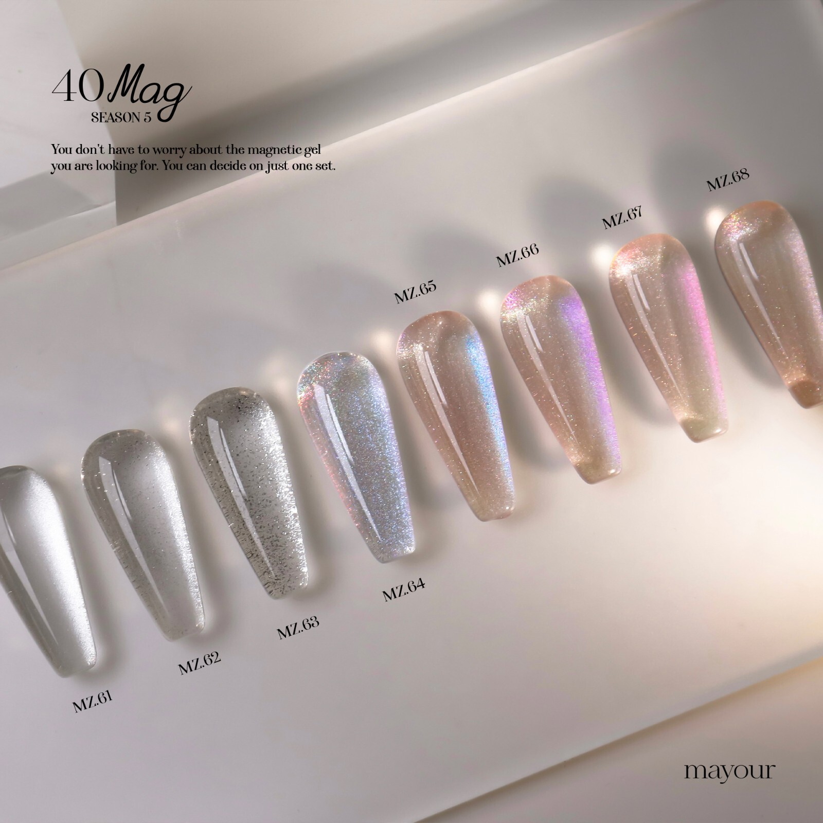 Mayour Magnetic Gel The Collector Season 5 8ml 40 Colors Nail Polish K-Beauty