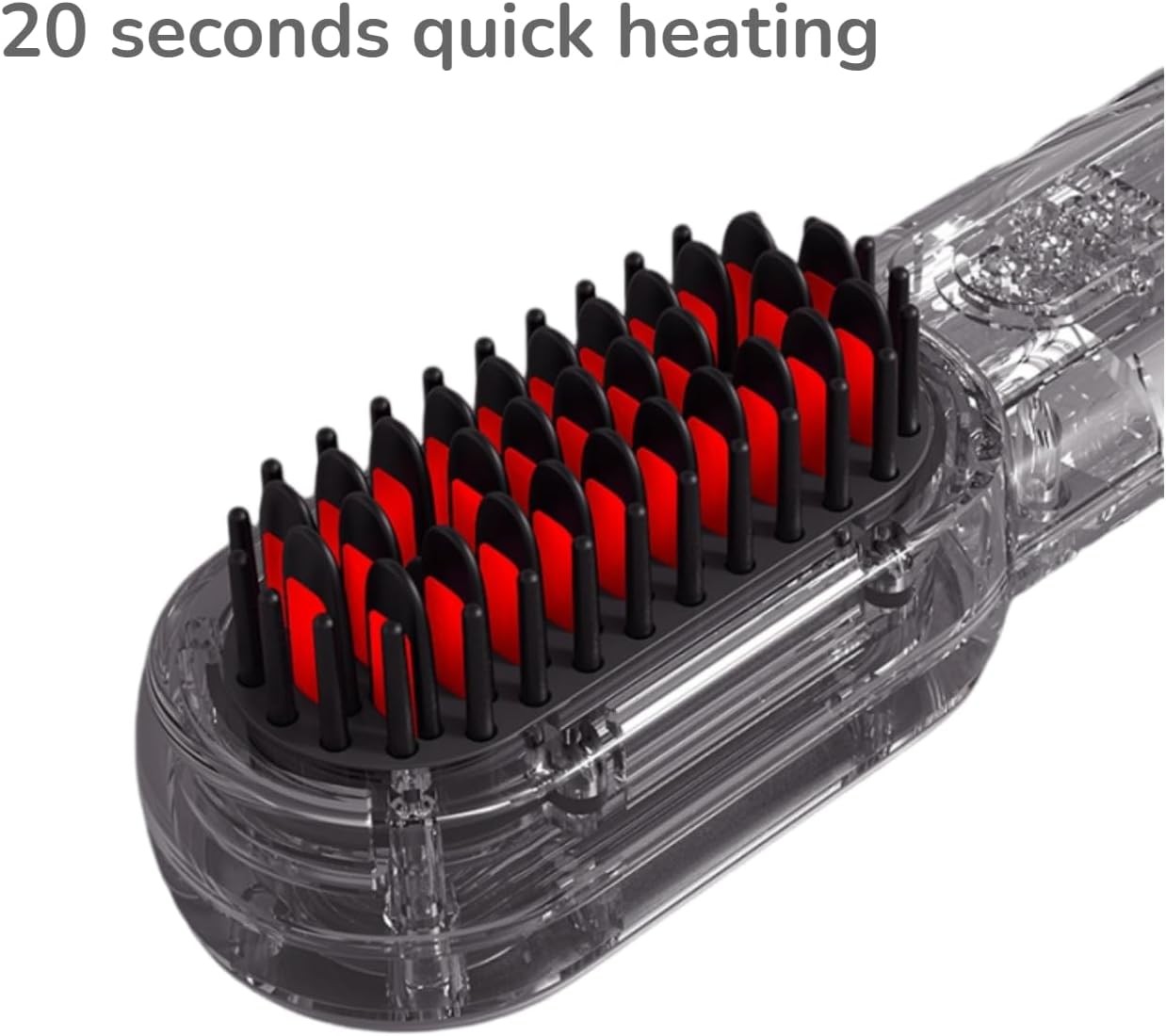 Electric Hair Straightening Comb Rechargeable 5000mAh Battery Powered Cordless