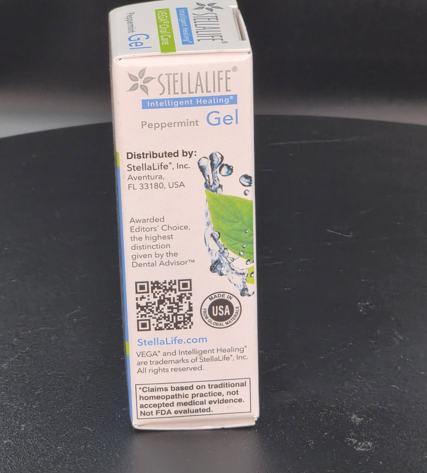StellaLife VEGA Oral Care Homeopathic oral pain Gel Peppermint 1 fl oz
