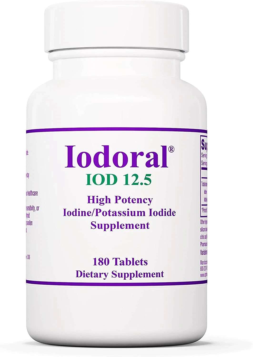 Optimox Iodoral 12.5 mg – High Potency Lugol Solution, Thyroid Support, 180 cnt