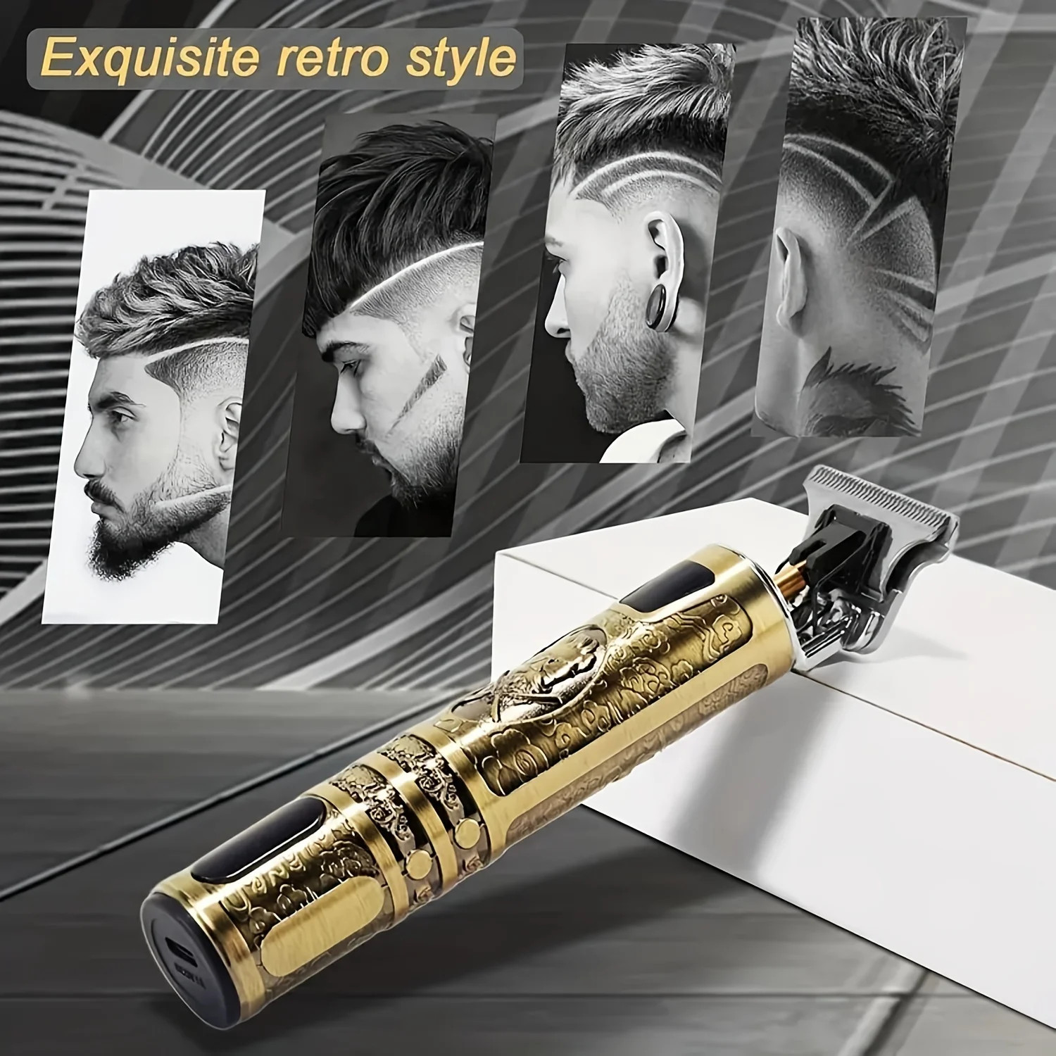 Electric Hair Clipper With LCD Display Oil Head Hair Cutting Machine Hair Beard