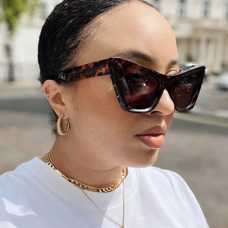 New Large Frame Triangle Cat-eye Sunglasses Europe And The United States Fashion