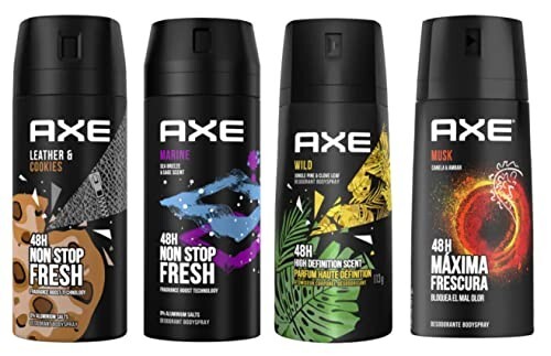 12 AXE body spray deodrant Anit-Aerspirant (12X 150 ml/5.07 oz, Mix