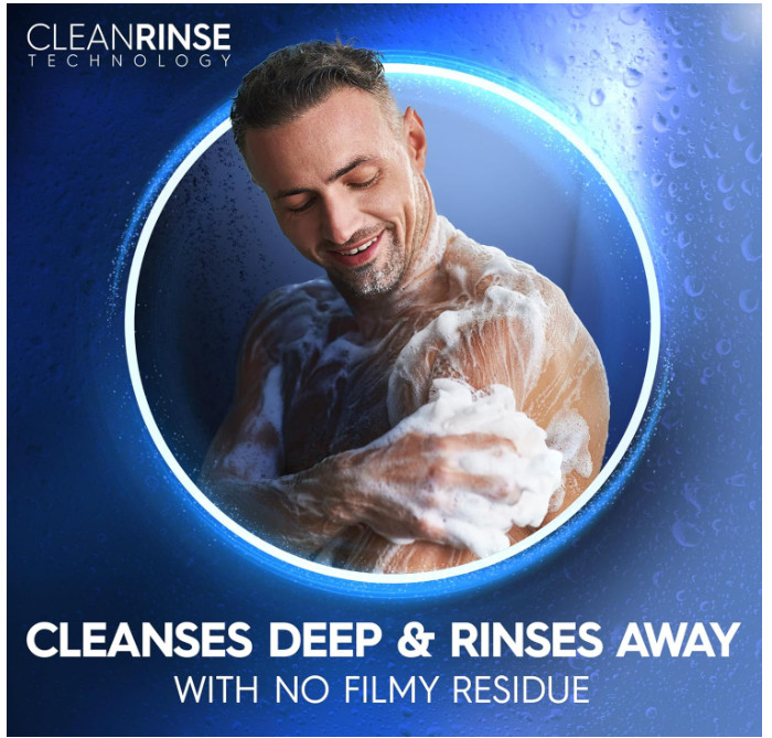 Dial Men 3 in 1 Body, Hair and Face Wash, Ultimate Clean, 16 Fl Oz, Pack of 4, A