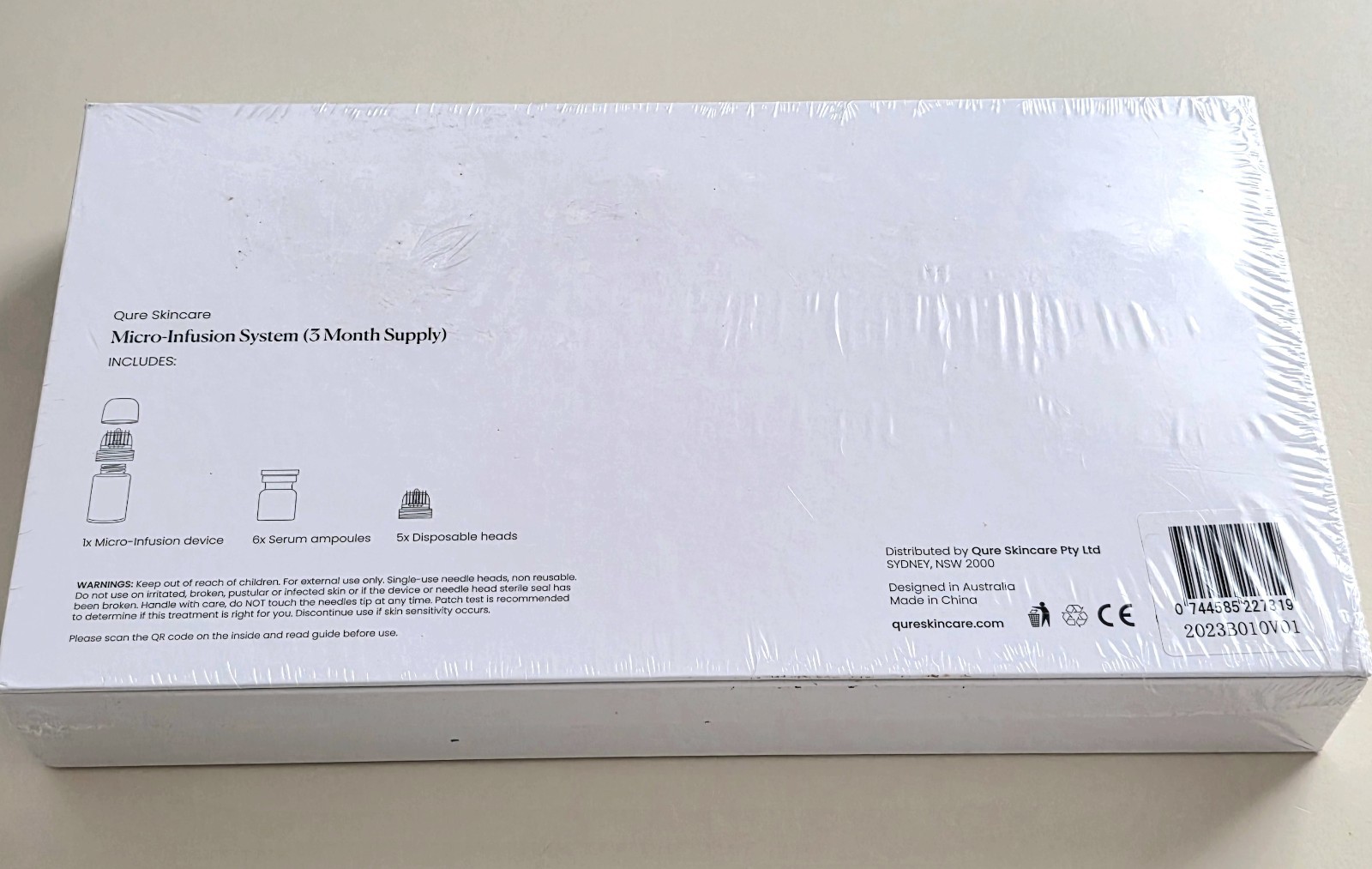 Brand New Sealed QURE SKINCARE Micro-Infusion System 3 Month Bundle For Wrinkles