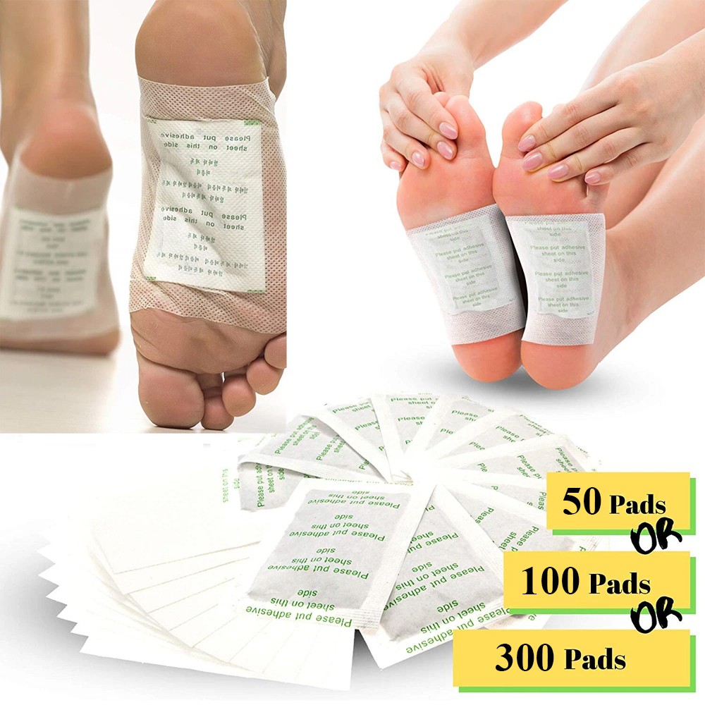 50-300pcs Foot Detox Patches Pads Toxins Deep Cleansing Herbal Organic Slimming