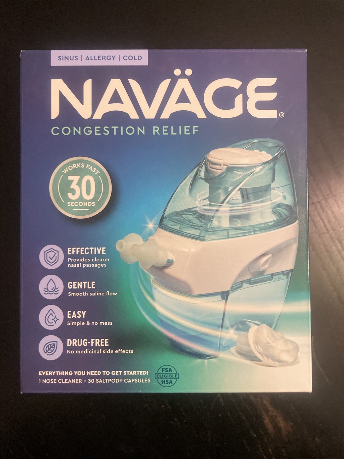 Navage RSI23 Nasal Irrigator Kit – Blue/White