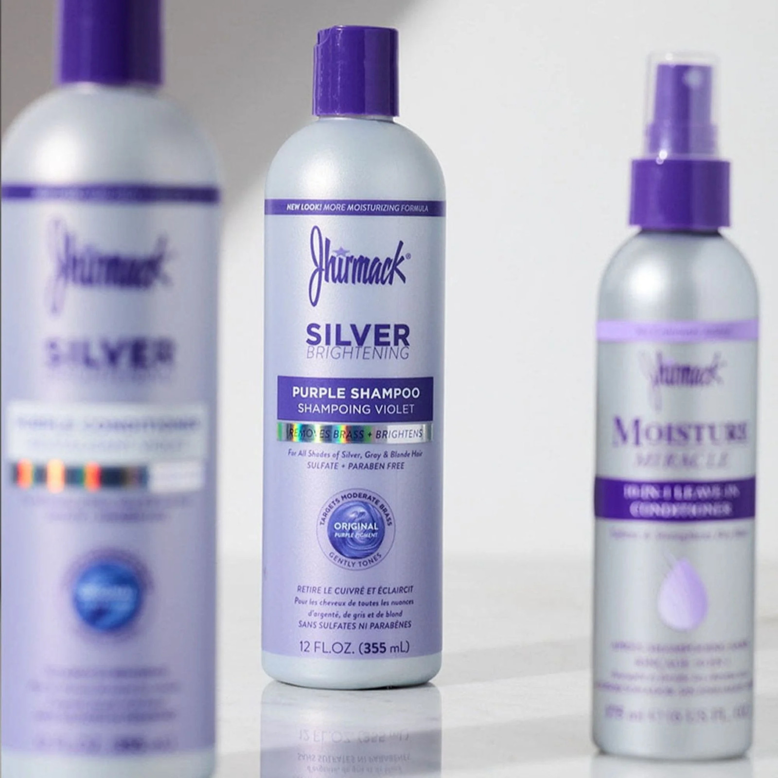 Silver Brightening Purple Shampoo for All Shades of Gray, White 12 Floz