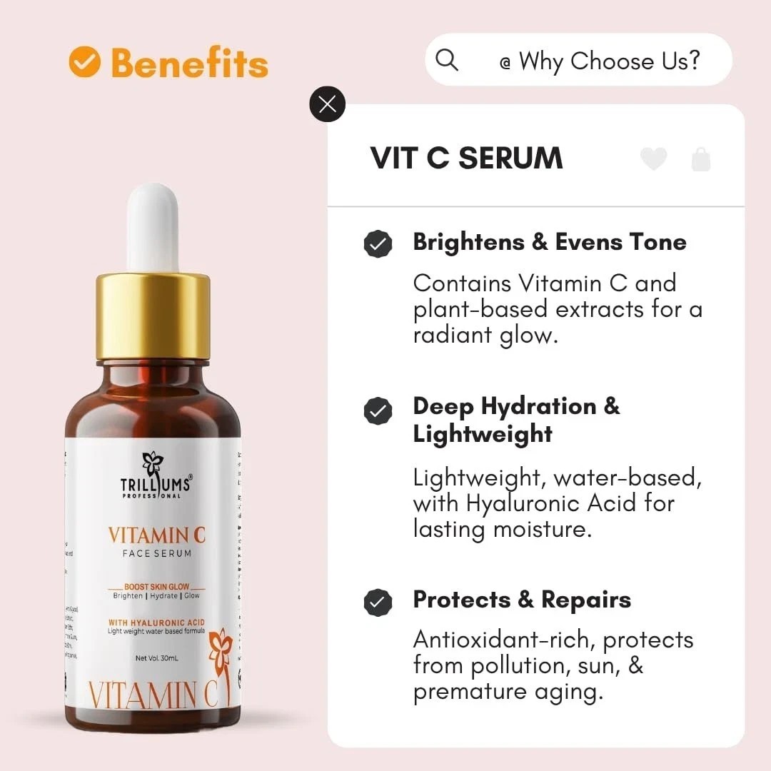 Ami Natural Vitamin C Face Serum for improve skin texture and glow – 30 ml