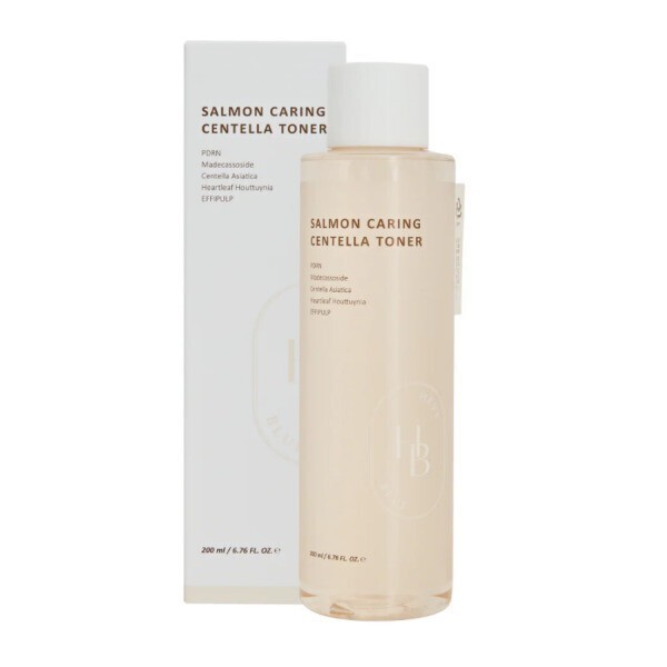 HEVEBLUE Salmon Caring Centella Toner 200ml K-Beauty Soothing Hydrating