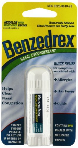 6 Pack – Benzedrex Inhaler Nasal Congestion Relief sinus cold Allergies 1 Each