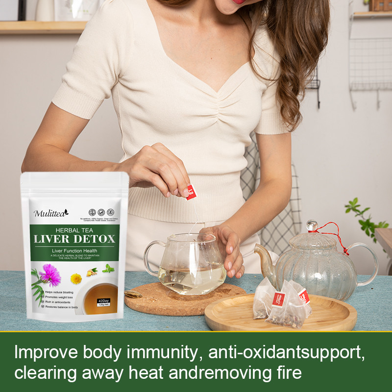 Liver Cleanse & Detox Support Natural Milk Thistle Seed Dandelion Root Tea