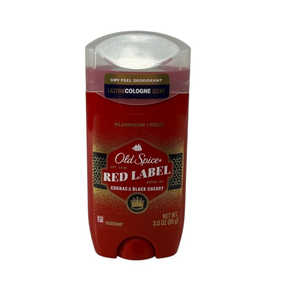 Old Spice Red Label Cognac & Black Cherry Deodorant Scent 3 oz Aluminum-Free