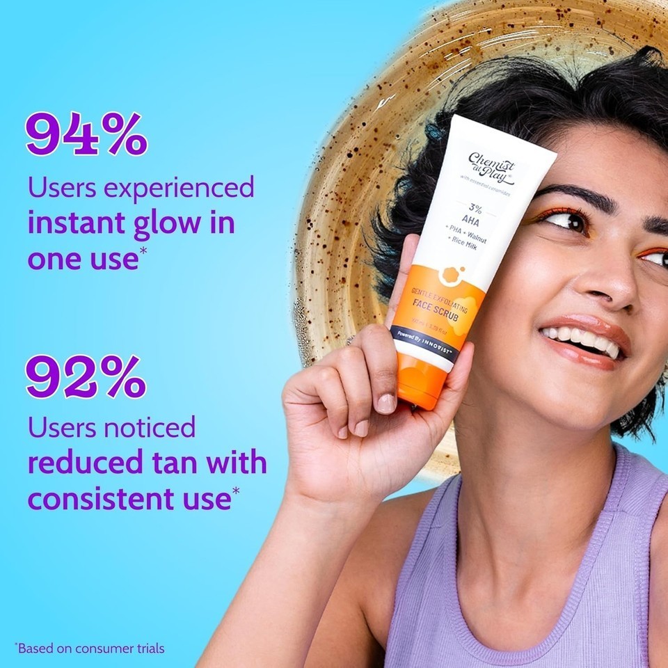 Chemist At Play Gentle Exfoliating Face Scrub Gives Instant Glow 100ml