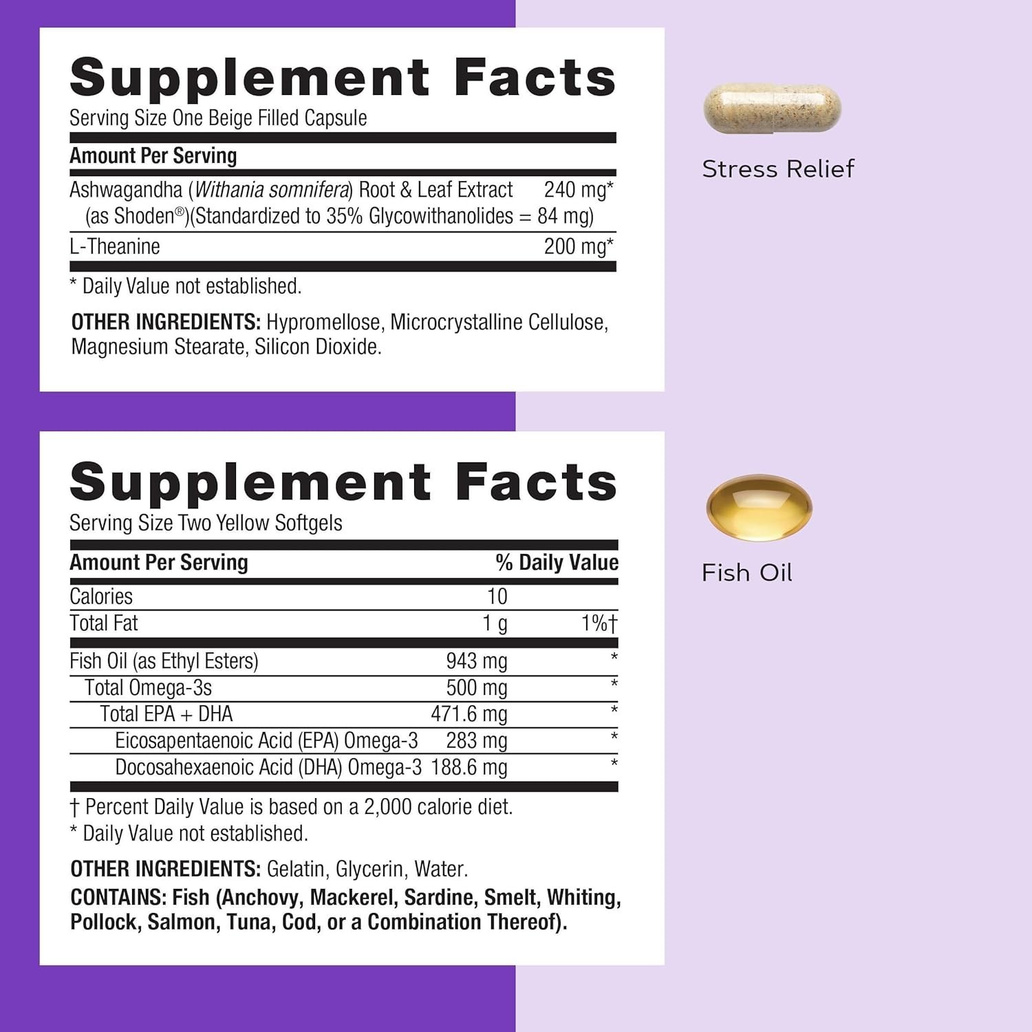 GNC Women’s Stress Relief Vitapak Cortisol Management, 30ct Ashwagandha Fish Oil