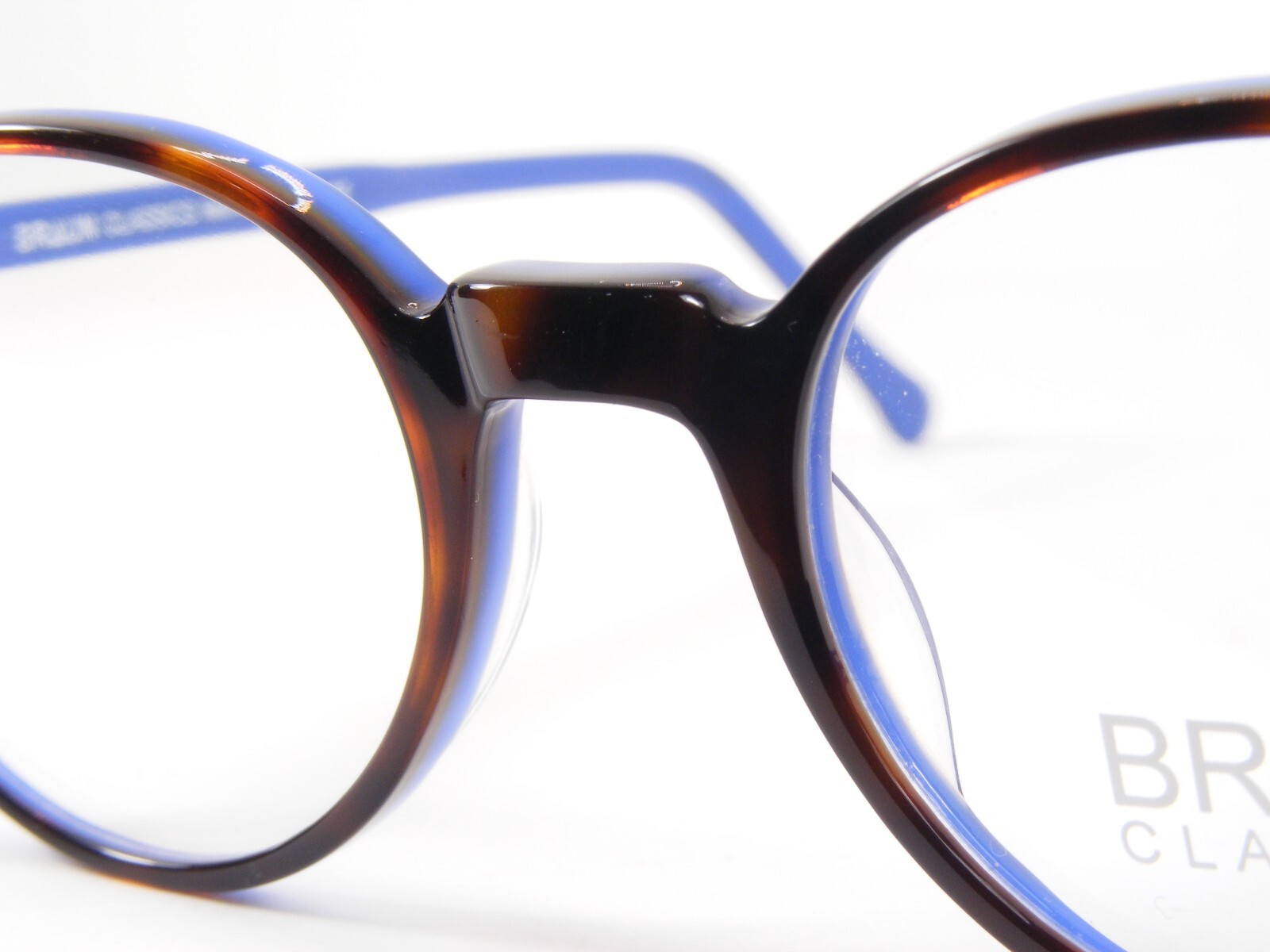 BRAUN CLASSICS 34 COL. 25 Tortoise Brown /Blue UNIQUE EYEGLASSES 46-18-145mm