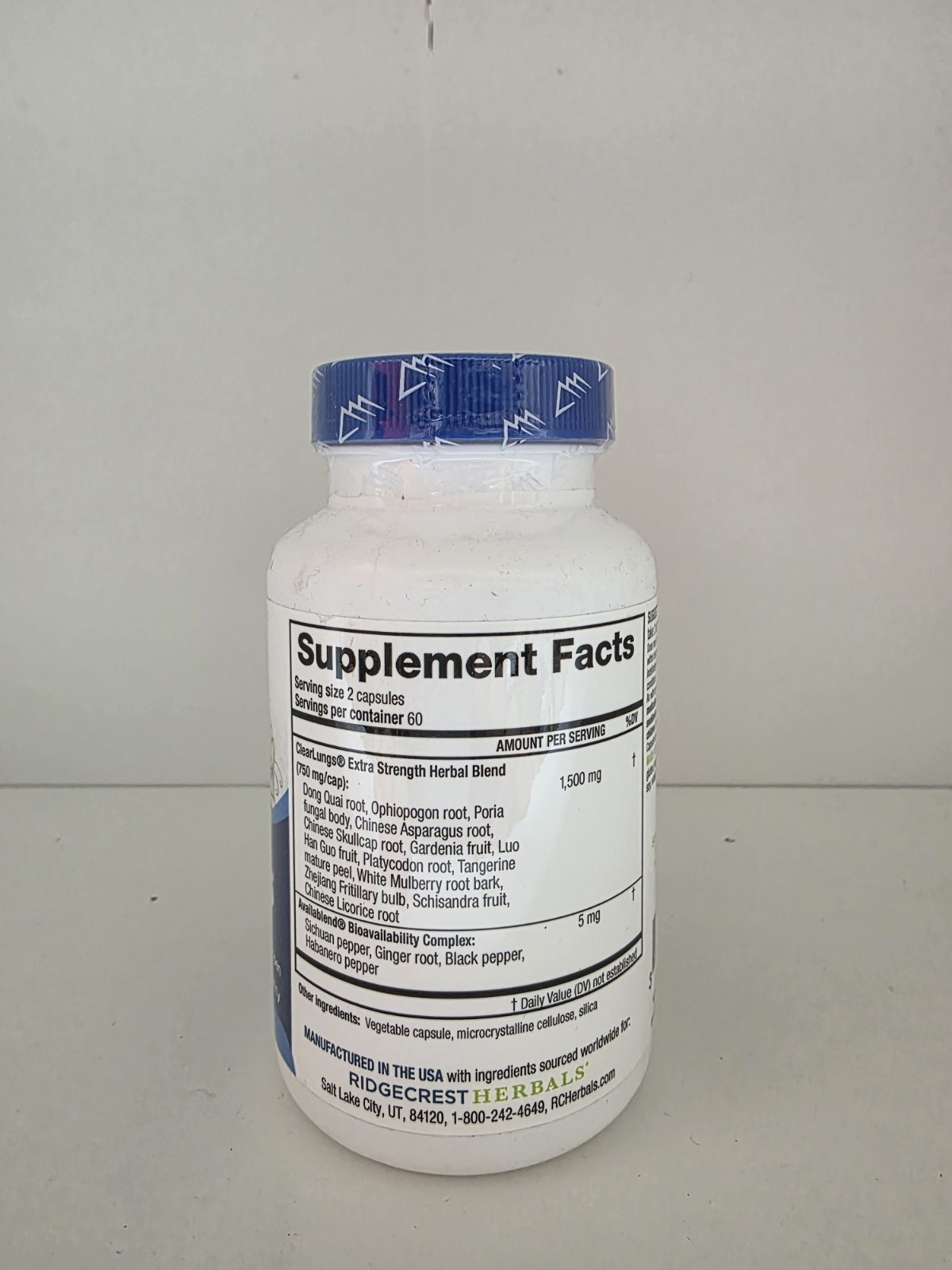 Ridgecrest Herbals Clear Lungs Extra Strength 120 Capsules