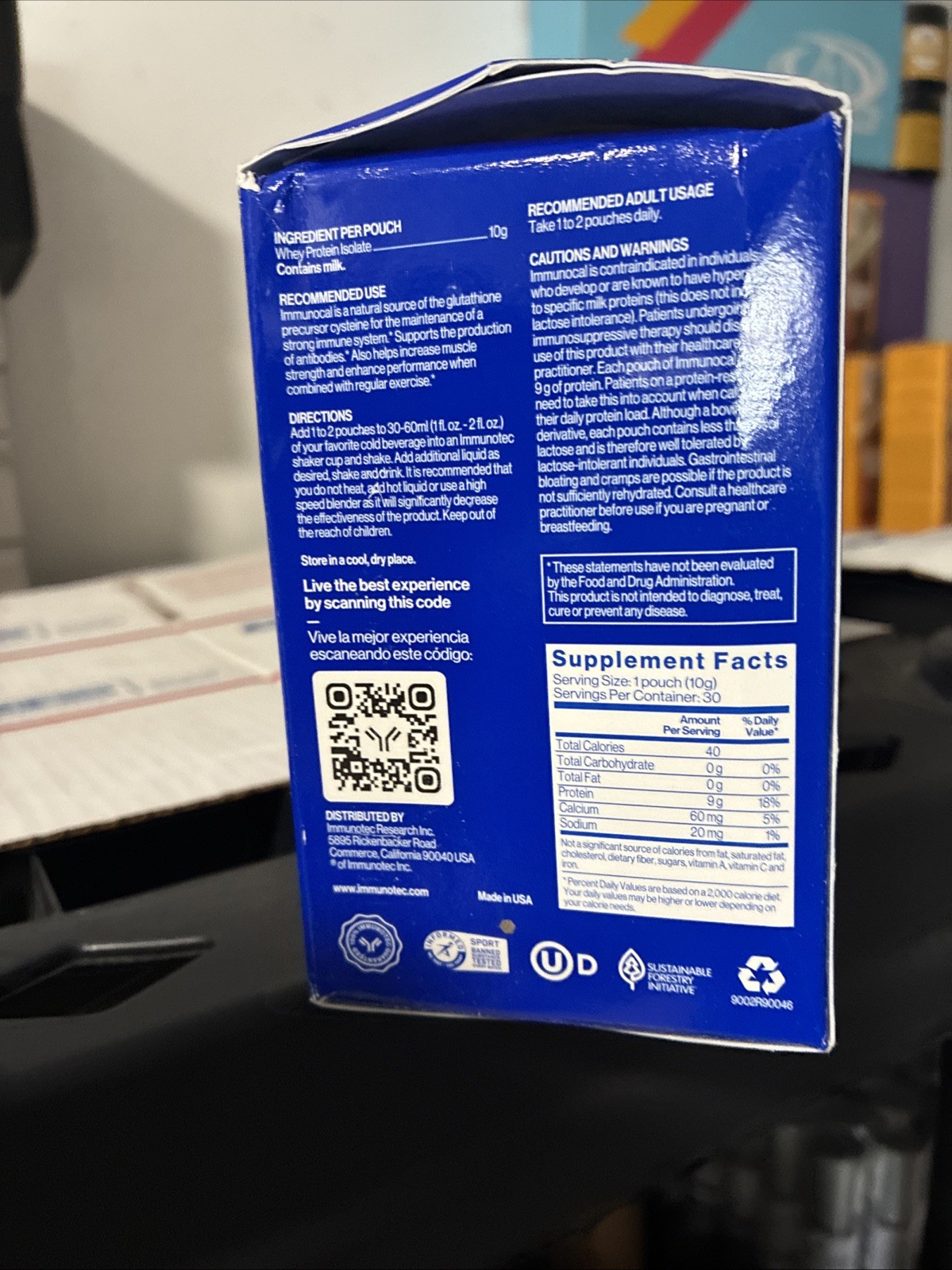 Immunocal Classic Blue Glutathione Precursor EXP2028/2029 FAST FREE SHIPPING✅✅✅