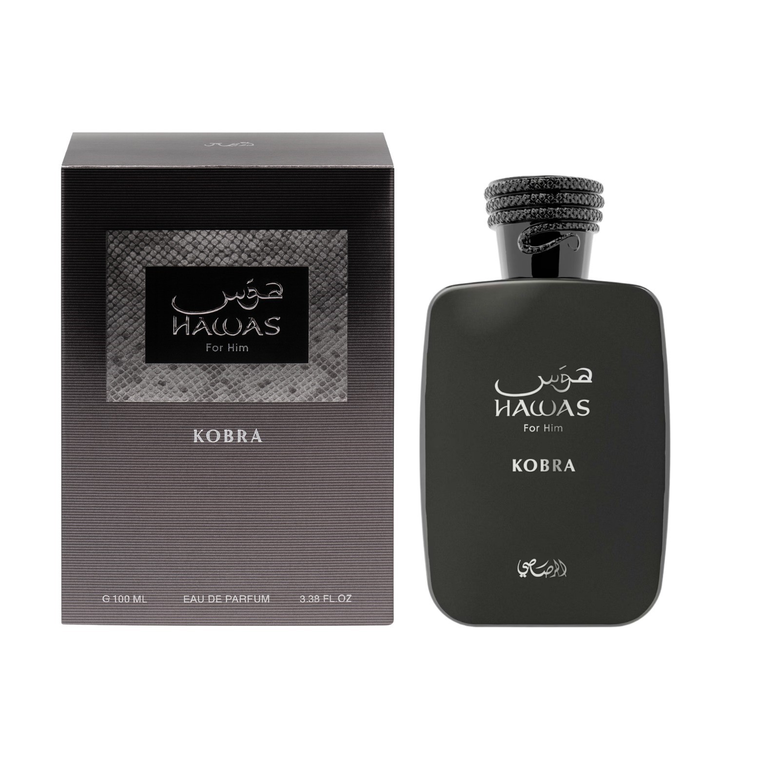 Rasasi Men’s Hawas Kobra EDP Spray 3.4 oz Fragrances 614514331064