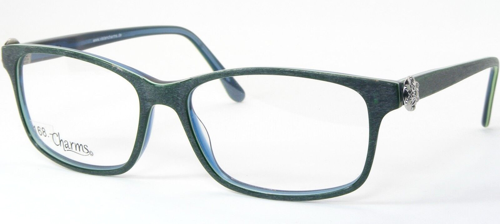 Charms 6266-2 Brushed Green /Mint /Blue UNIQUE RARE EYEGLASSES GLASSES 55-15-135