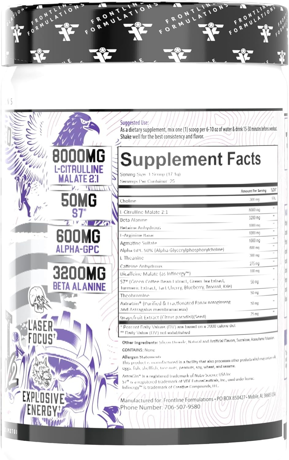 Gauntlet Pre-Workout Powder,Explosive Workouts,Laser Focus,Mid Stim,Amazing Flav